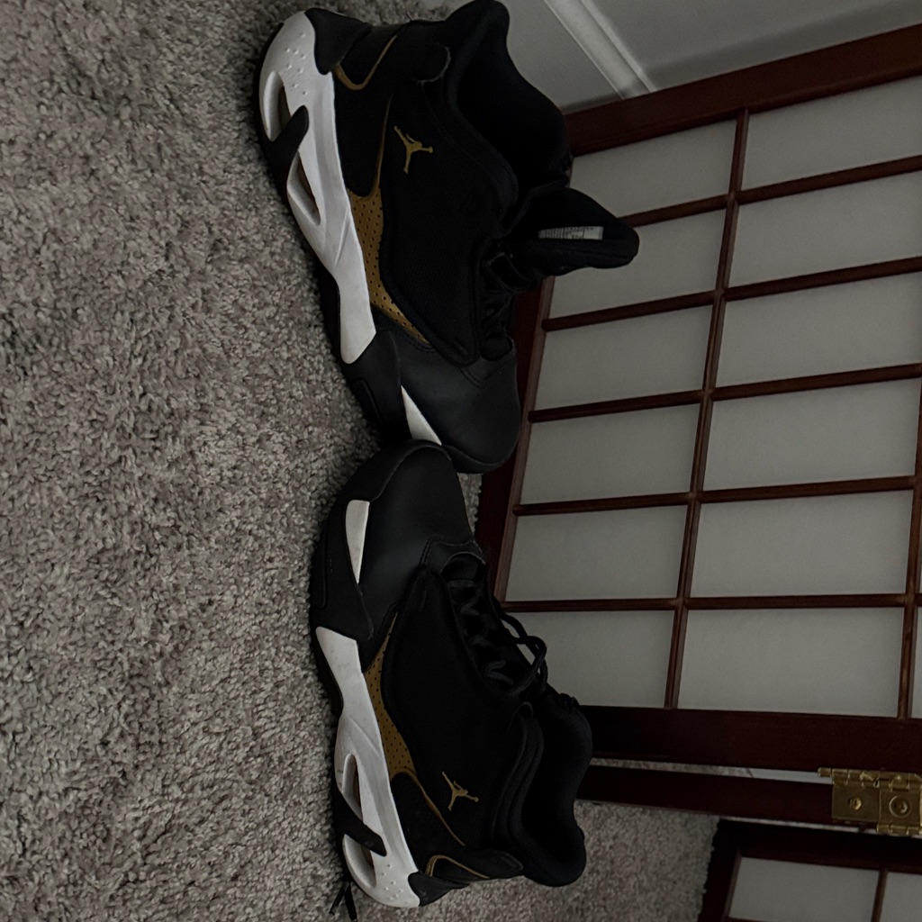 Jordan Kids Sneakers Black With Gold Highlights
